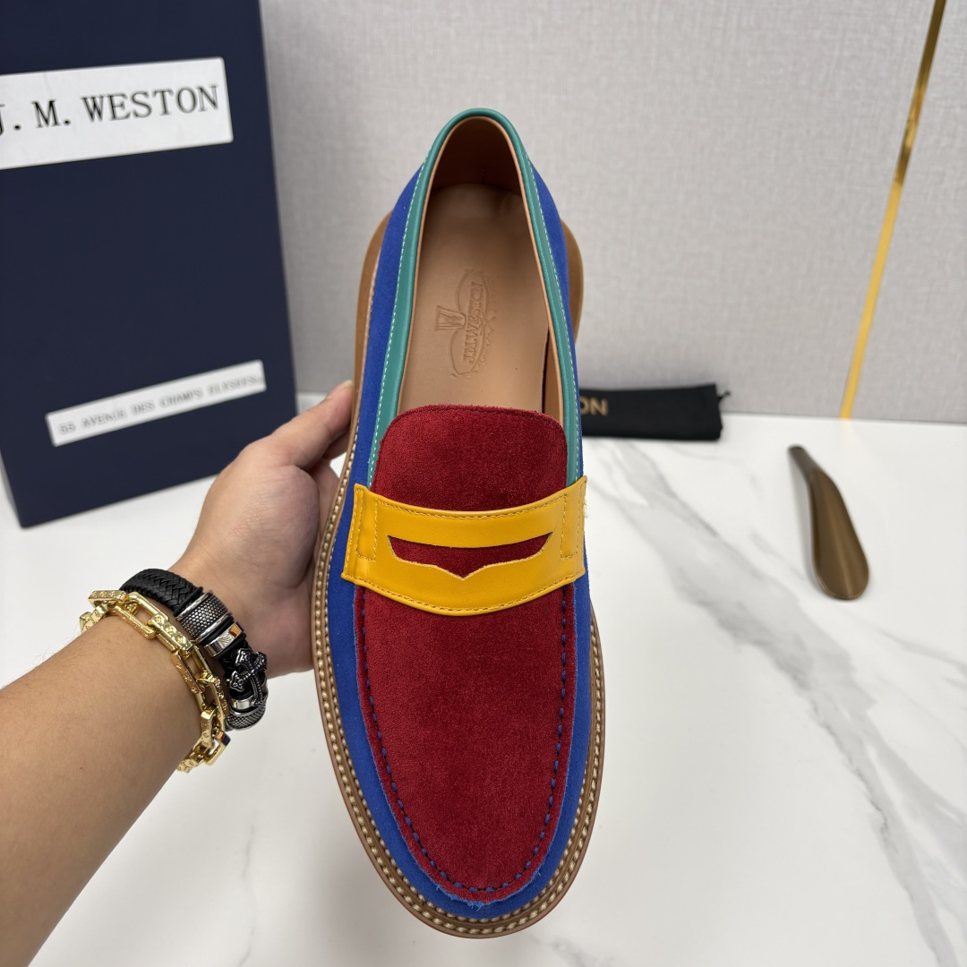 💋💍J.M.Westo*n 威士-顿 sacai × J.M.Weston 联名乐福鞋皮鞋 百年匠艺与先