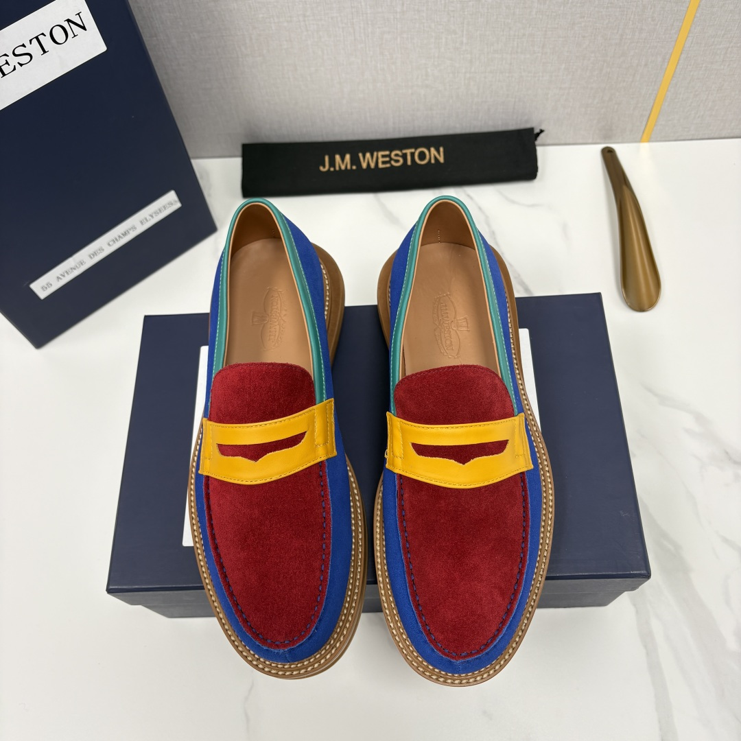 💋💍J.M.Westo*n 威士-顿 sacai × J.M.Weston 联名乐福鞋皮鞋 百年匠艺与先