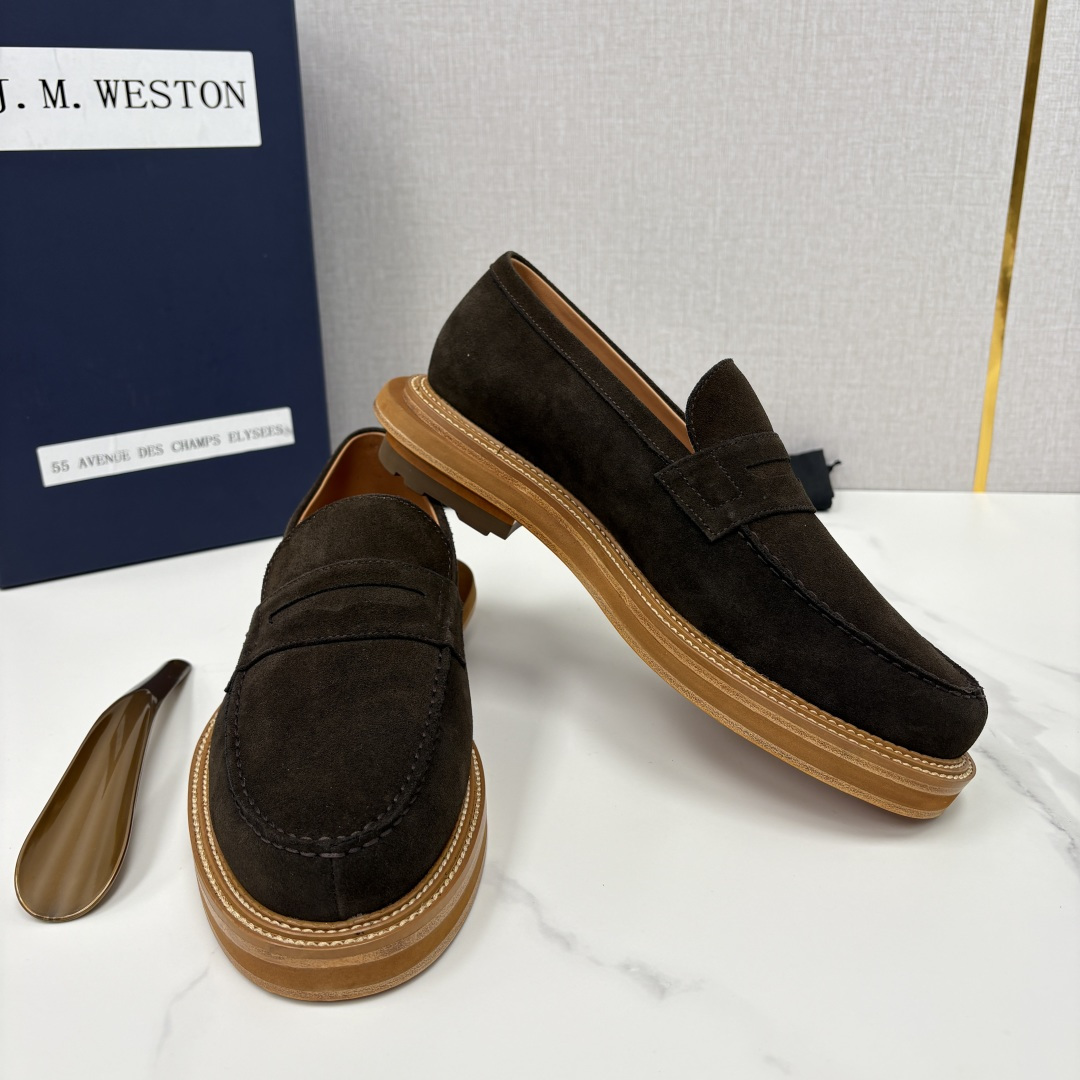 💋💍J.M.Westo*n 威士-顿 sacai × J.M.Weston 联名乐福鞋皮鞋 百年匠艺与先