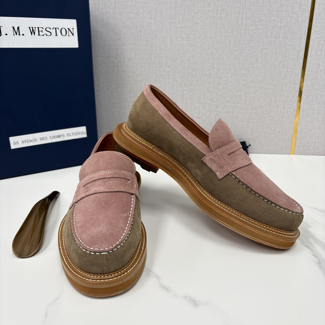 💋💍J.M.Westo*n 威士-顿 sacai × J.M.Weston 联名乐福鞋皮鞋 百年匠艺与先