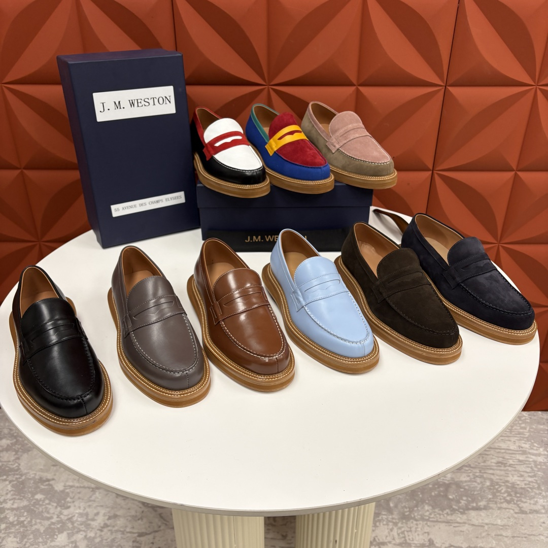 💋💍J.M.Westo*n 威士-顿 sacai × J.M.Weston 联名乐福鞋皮鞋 百年匠艺与先