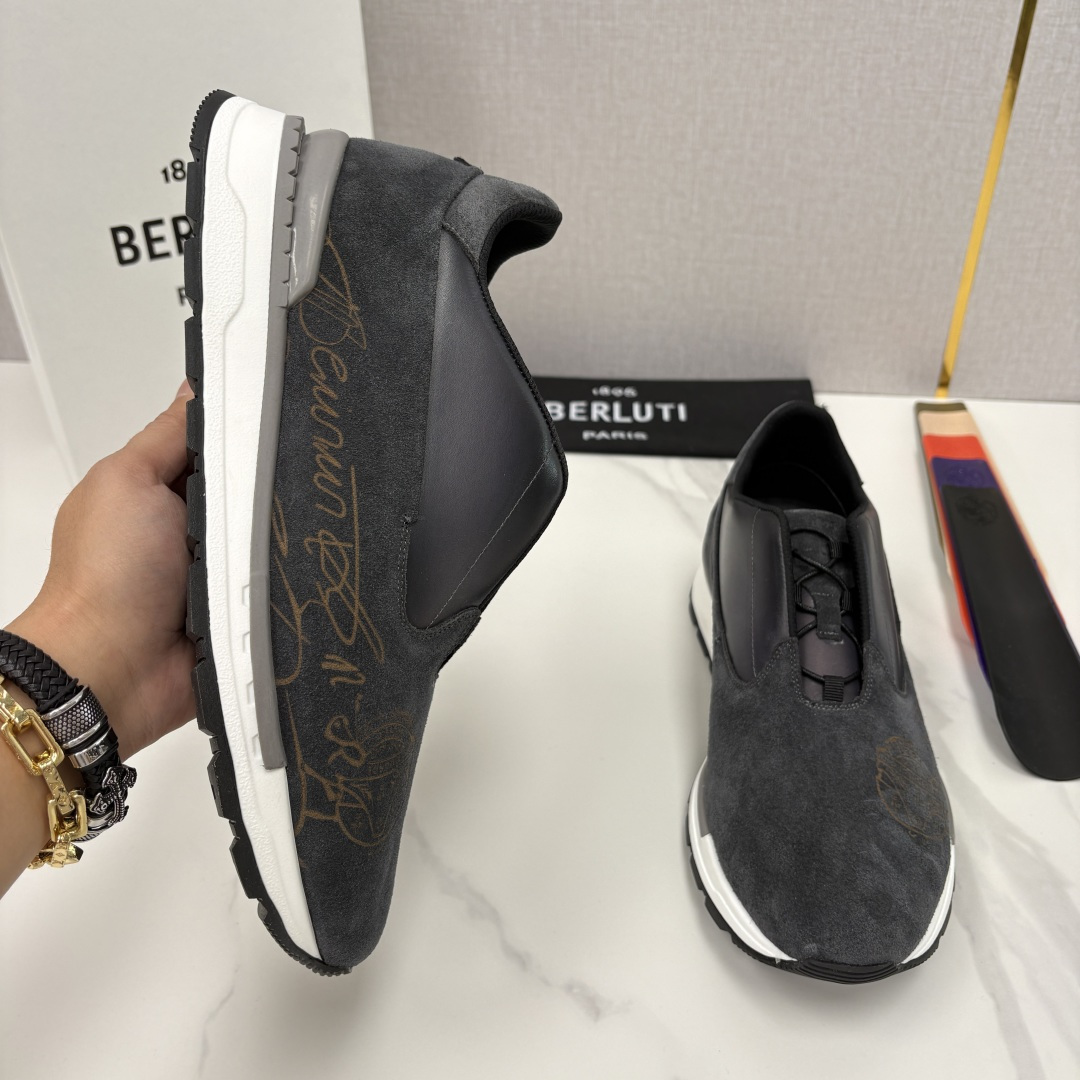 💋💍Berlut* 布鲁提 升级版第四代私模大底 Fast Track皮革运动鞋 官方定制款 13,50