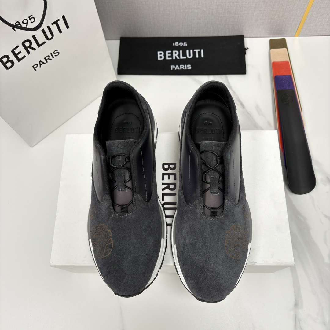 💋💍Berlut* 布鲁提 升级版第四代私模大底 Fast Track皮革运动鞋 官方定制款 13,50