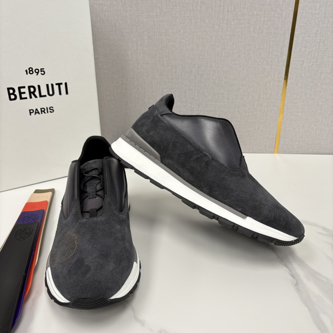 💋💍Berlut* 布鲁提 升级版第四代私模大底 Fast Track皮革运动鞋 官方定制款 13,50