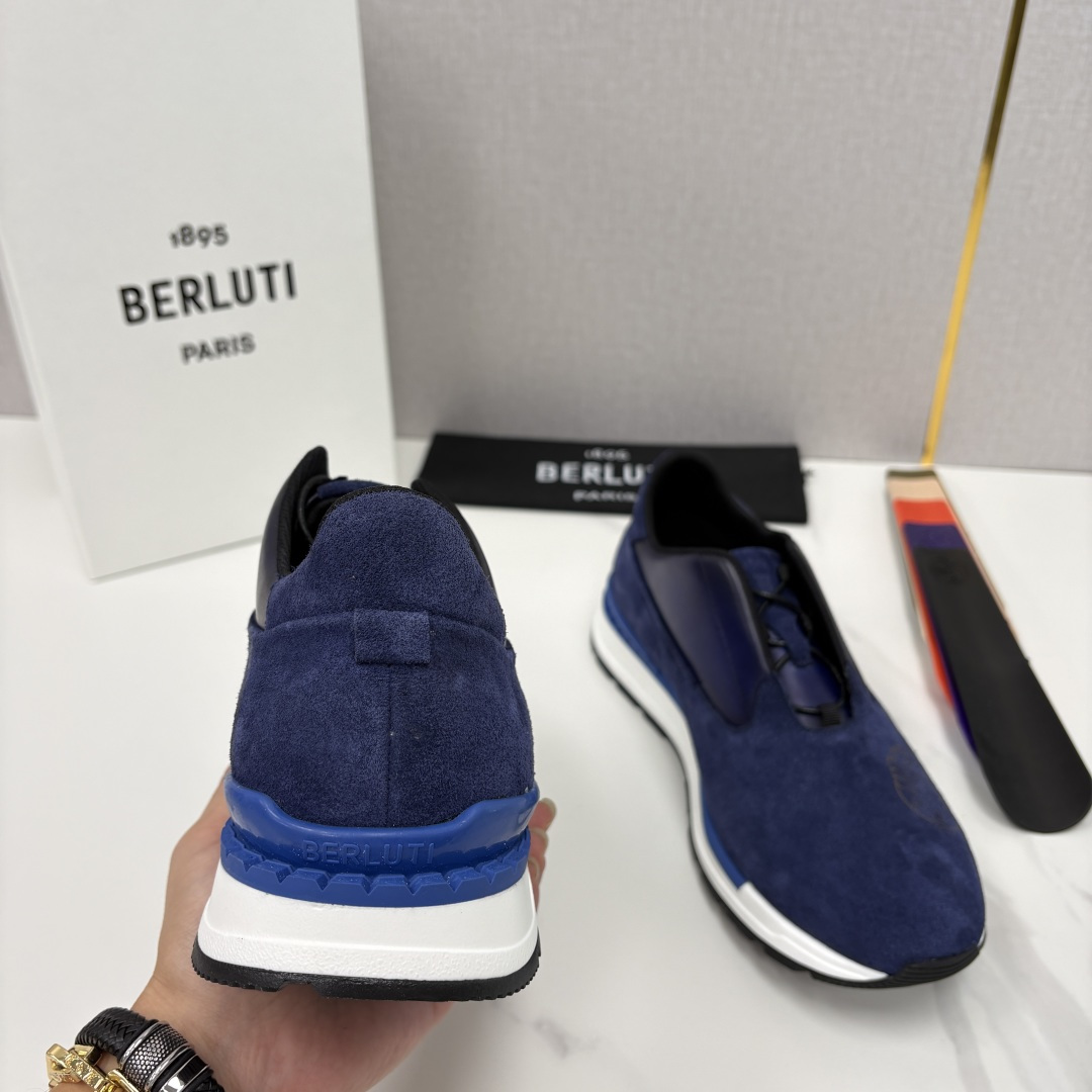 💋💍Berlut* 布鲁提 升级版第四代私模大底 Fast Track皮革运动鞋 官方定制款 13,50