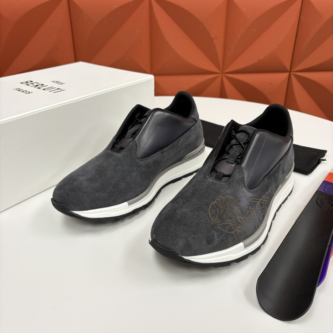 💋💍Berlut* 布鲁提 升级版第四代私模大底 Fast Track皮革运动鞋 官方定制款 13,50