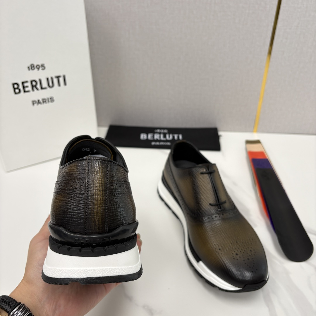 💋💍Berlut* 布鲁提 升级版第四代私模大底 Fast Track皮革运动鞋 官方 24,600 最