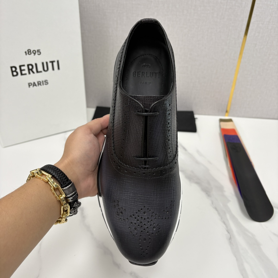 💋💍Berlut* 布鲁提 升级版第四代私模大底 Fast Track皮革运动鞋 官方 24,600 最