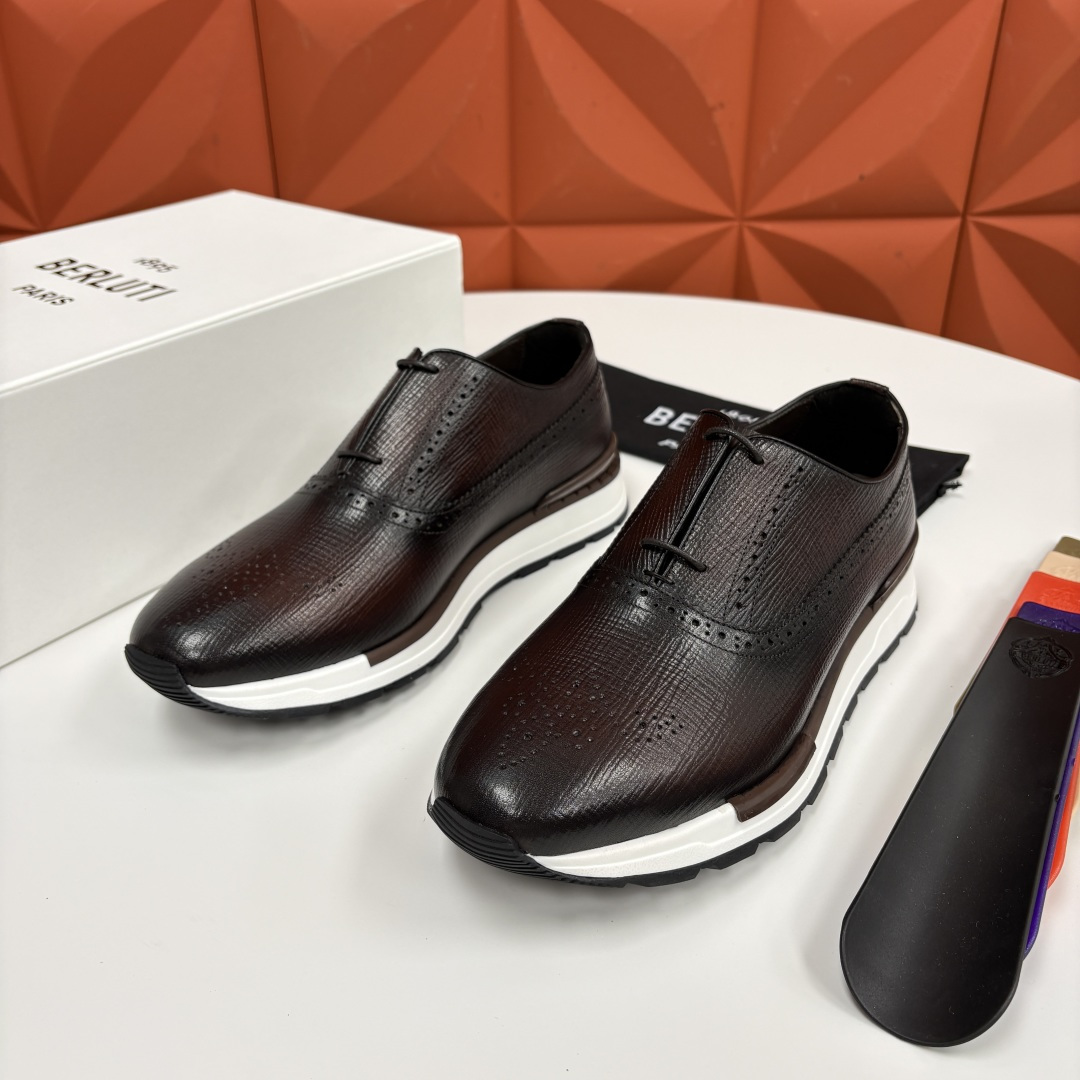 💋💍Berlut* 布鲁提 升级版第四代私模大底 Fast Track皮革运动鞋 官方 24,600 最