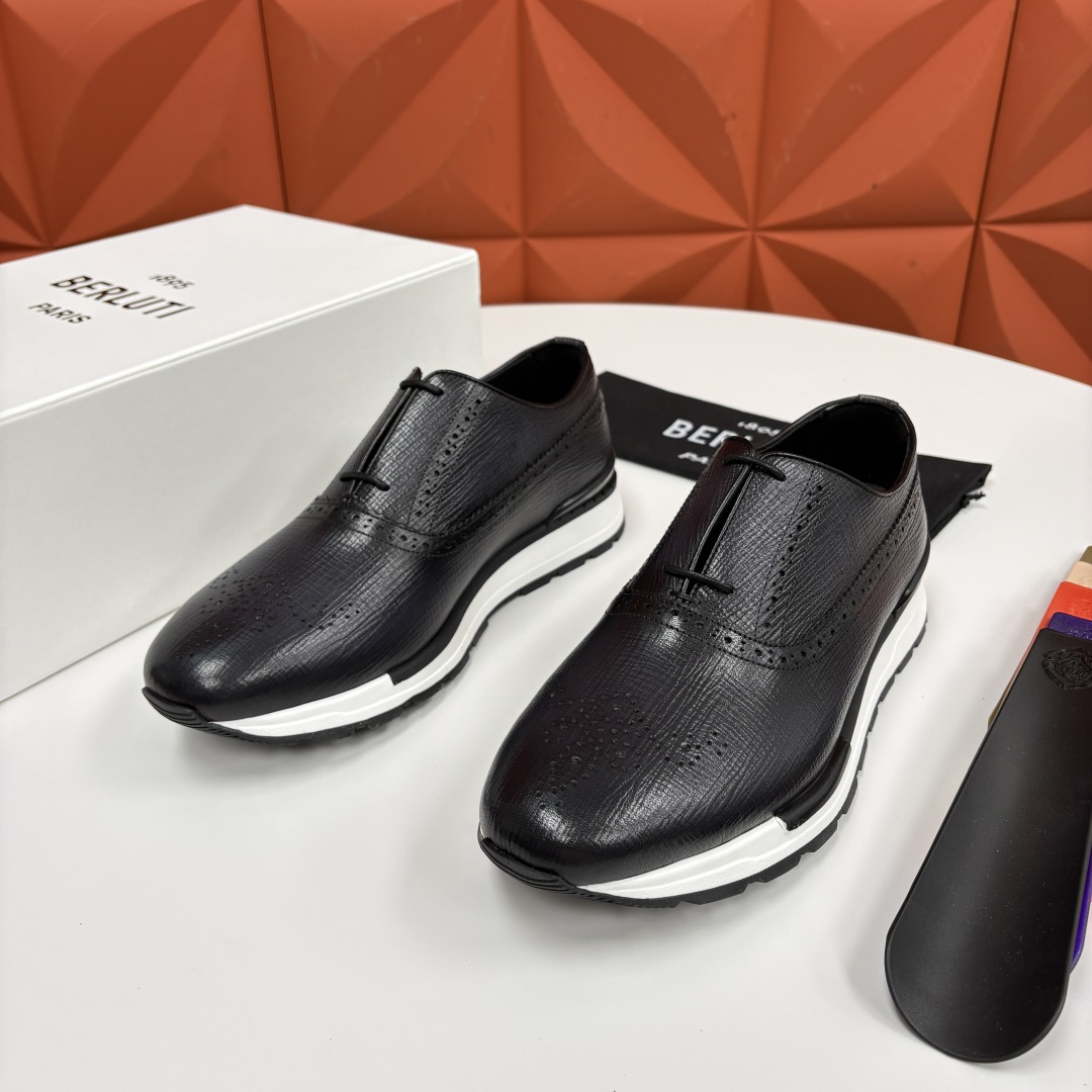 💋💍Berlut* 布鲁提 升级版第四代私模大底 Fast Track皮革运动鞋 官方 24,600 最