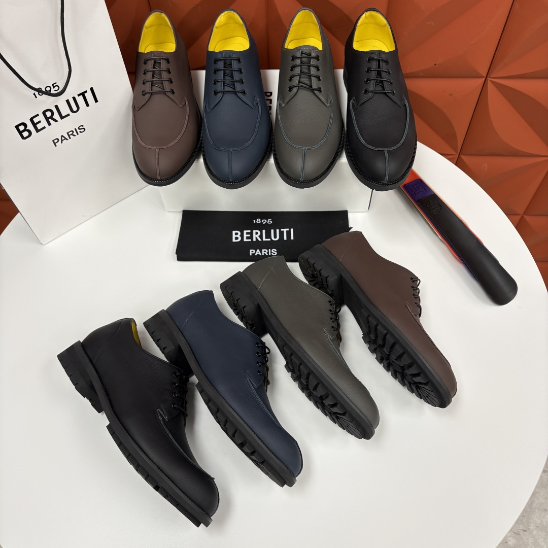 💋💍Berlut* 布鲁提 新品上架 New Oslo 皮革乐福鞋皮鞋官方 23,700 选用优质头层哑