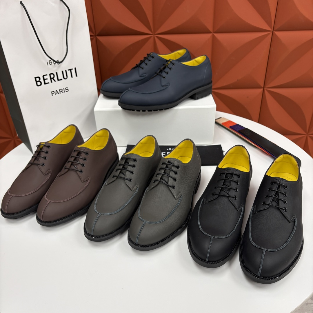 💋💍Berlut* 布鲁提 新品上架 New Oslo 皮革乐福鞋皮鞋官方 23,700 选用优质头层哑