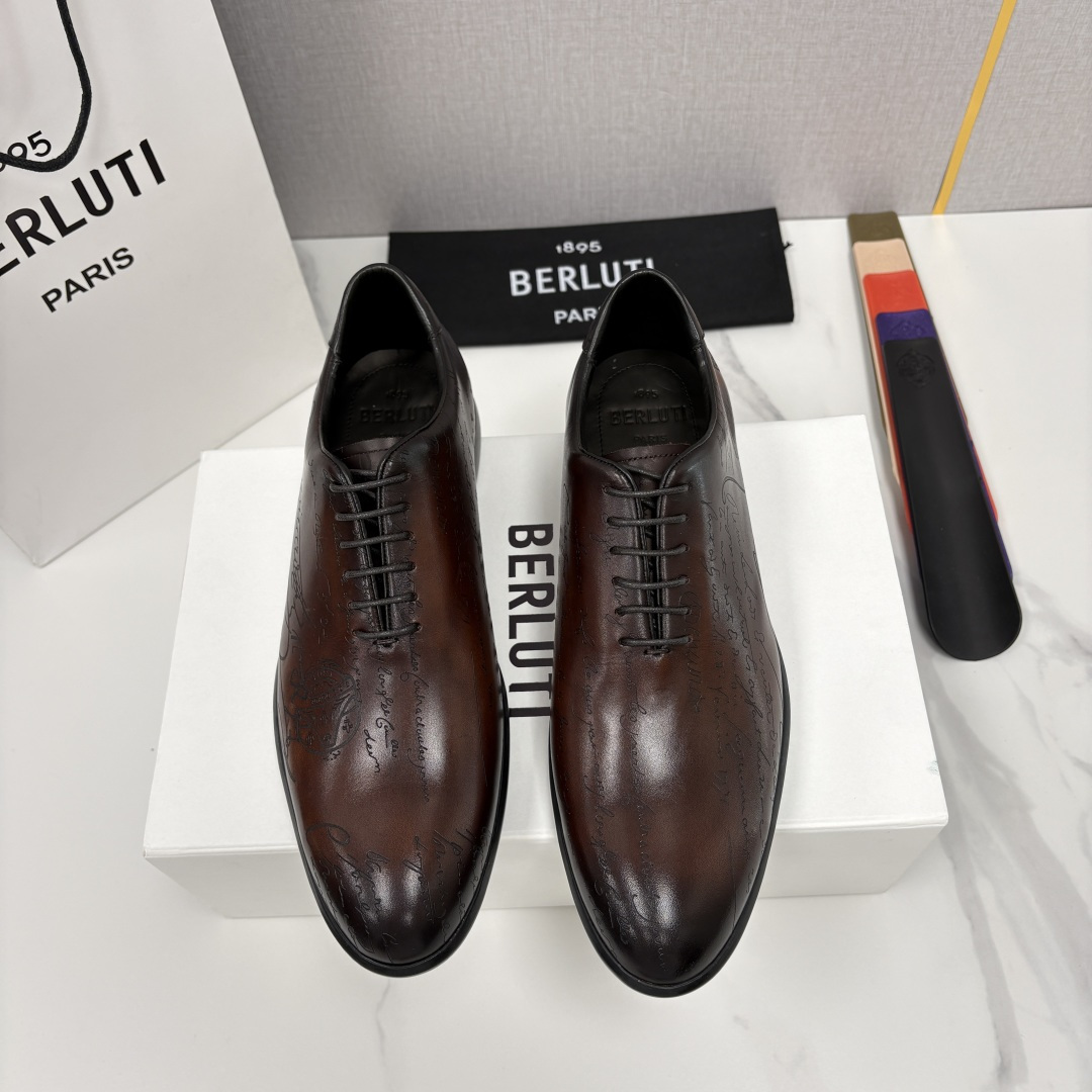 💋💍Berlut*布鲁提新品 特别定制的男士新款系带休闲德比鞋 采用BERLUT*标志性的Venezia