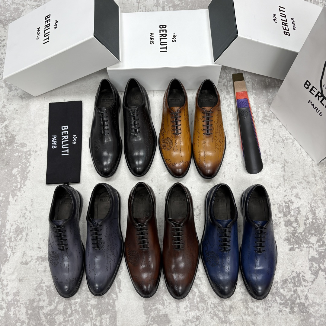 💋💍Berlut*布鲁提新品 特别定制的男士新款系带休闲德比鞋 采用BERLUT*标志性的Venezia