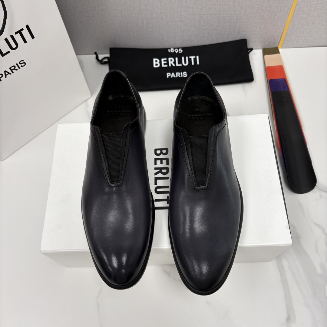 💋💍Berlut*布鲁提新品 特别定制的男士新款系带休闲乐福德比鞋 采用BERLUT*标志性的Venez