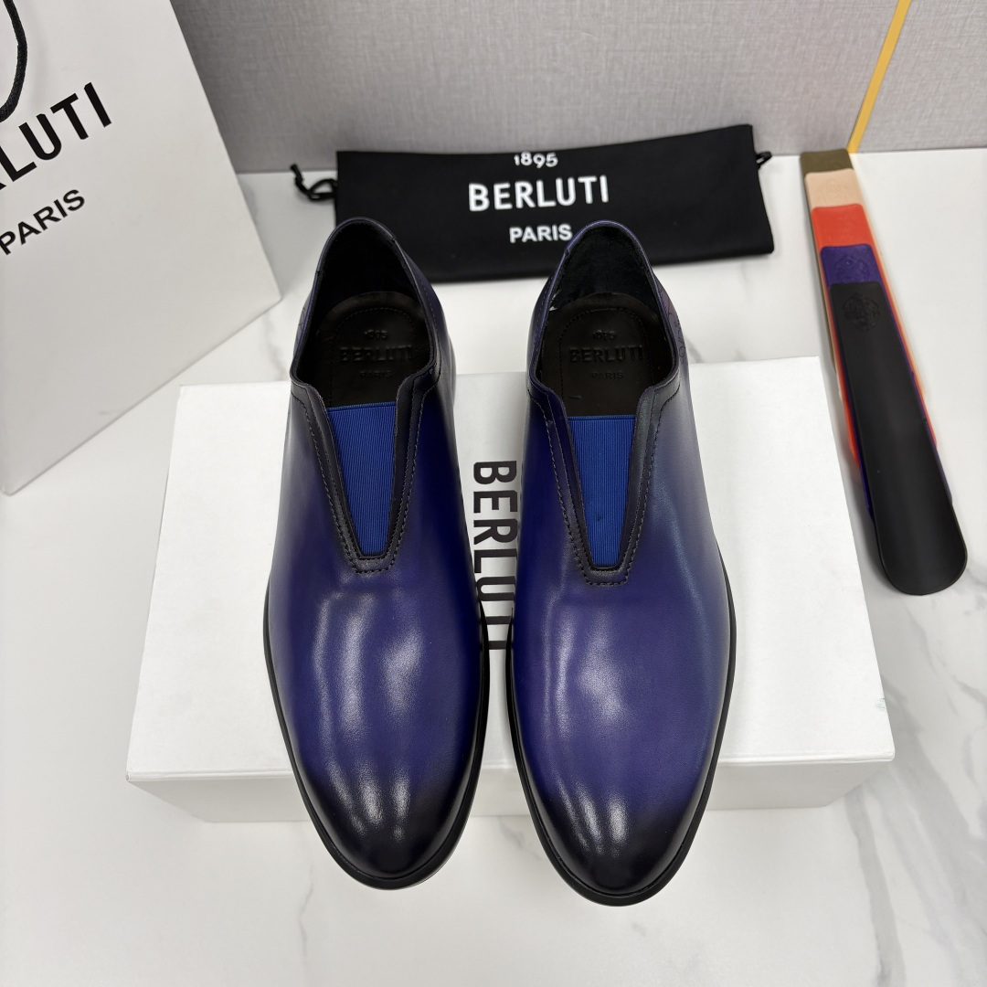 💋💍Berlut*布鲁提新品 特别定制的男士新款系带休闲乐福德比鞋 采用BERLUT*标志性的Venez