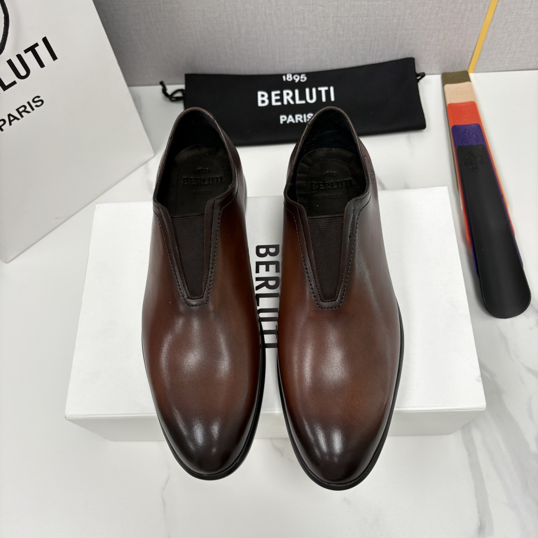 💋💍Berlut*布鲁提新品 特别定制的男士新款系带休闲乐福德比鞋 采用BERLUT*标志性的Venez