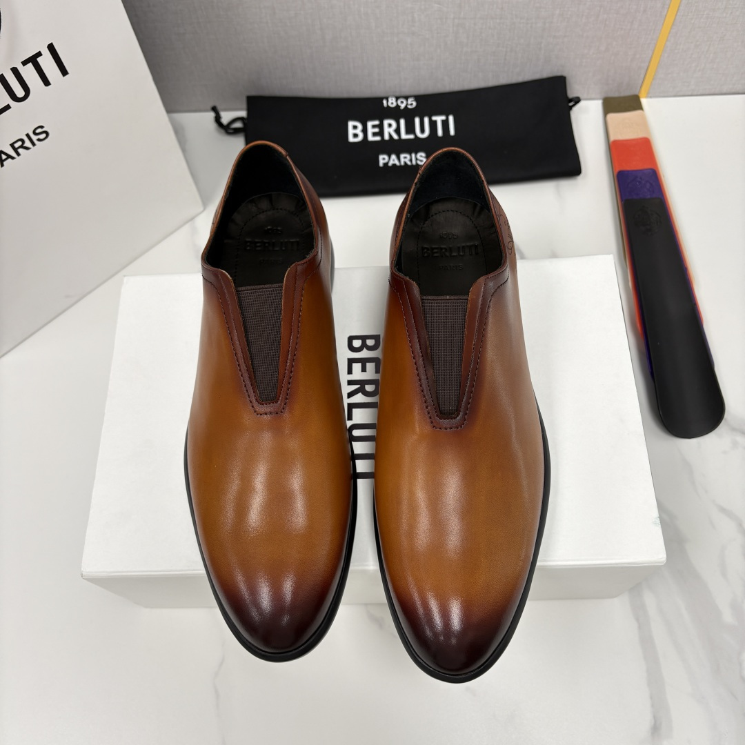 💋💍Berlut*布鲁提新品 特别定制的男士新款系带休闲乐福德比鞋 采用BERLUT*标志性的Venez