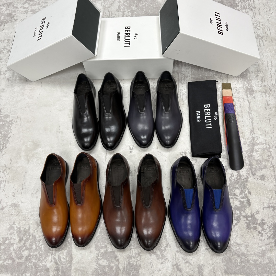 💋💍Berlut*布鲁提新品 特别定制的男士新款系带休闲乐福德比鞋 采用BERLUT*标志性的Venez