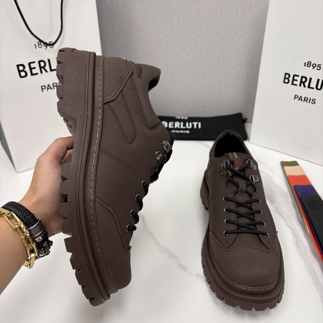 💋 💍 BERLUT* 布鲁提新品 Brunico 厚底皮鞋“貔貅”德比鞋 经典与创新的融合之作 是延续