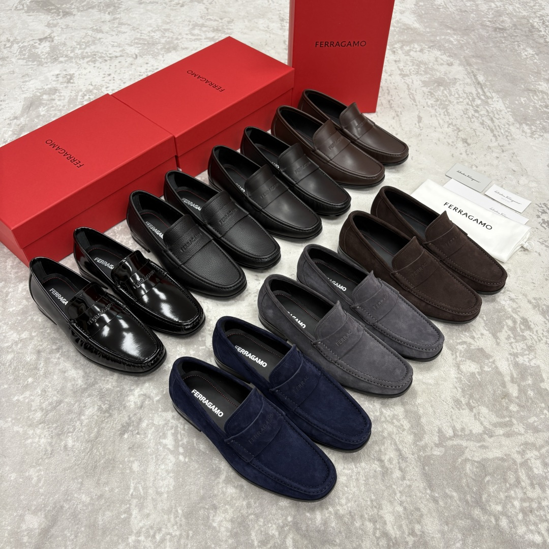 💋💍SF家 菲拉～ 新品GANCINI扣饰男士乐福鞋皮鞋 一脚蹬便鞋 官方 6700 这款牛皮乐福鞋以进