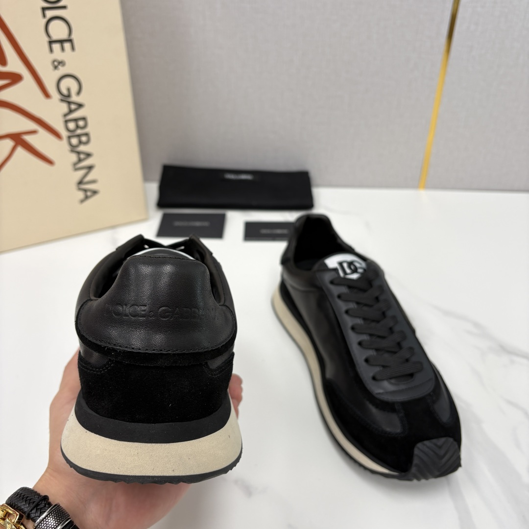 💋💍DG 家新品 Dolce &Gabban* 杜嘉～班纳 Cushion 牛皮拼接撞色休闲运动鞋 官方