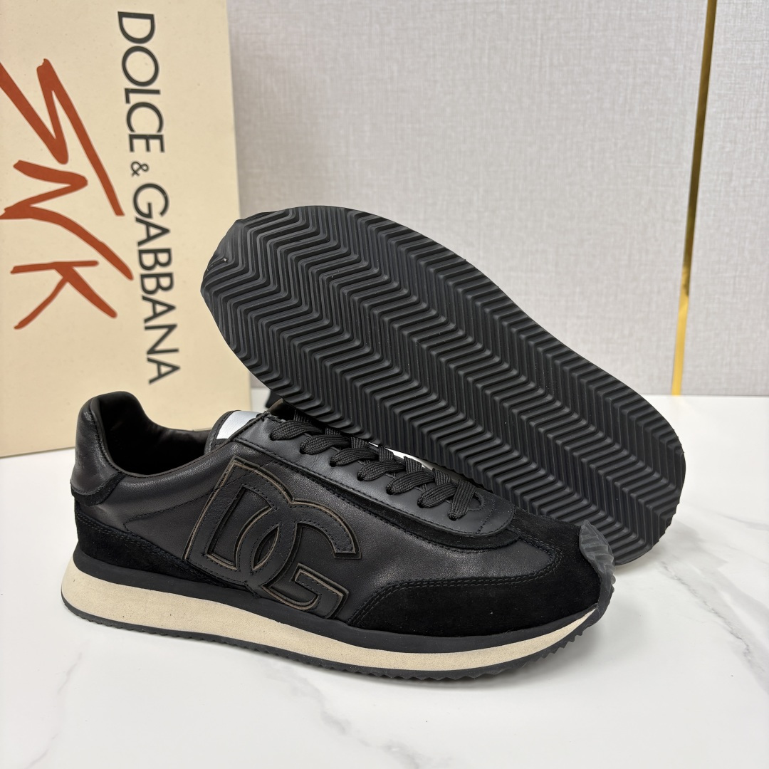 💋💍DG 家新品 Dolce &Gabban* 杜嘉～班纳 Cushion 牛皮拼接撞色休闲运动鞋 官方