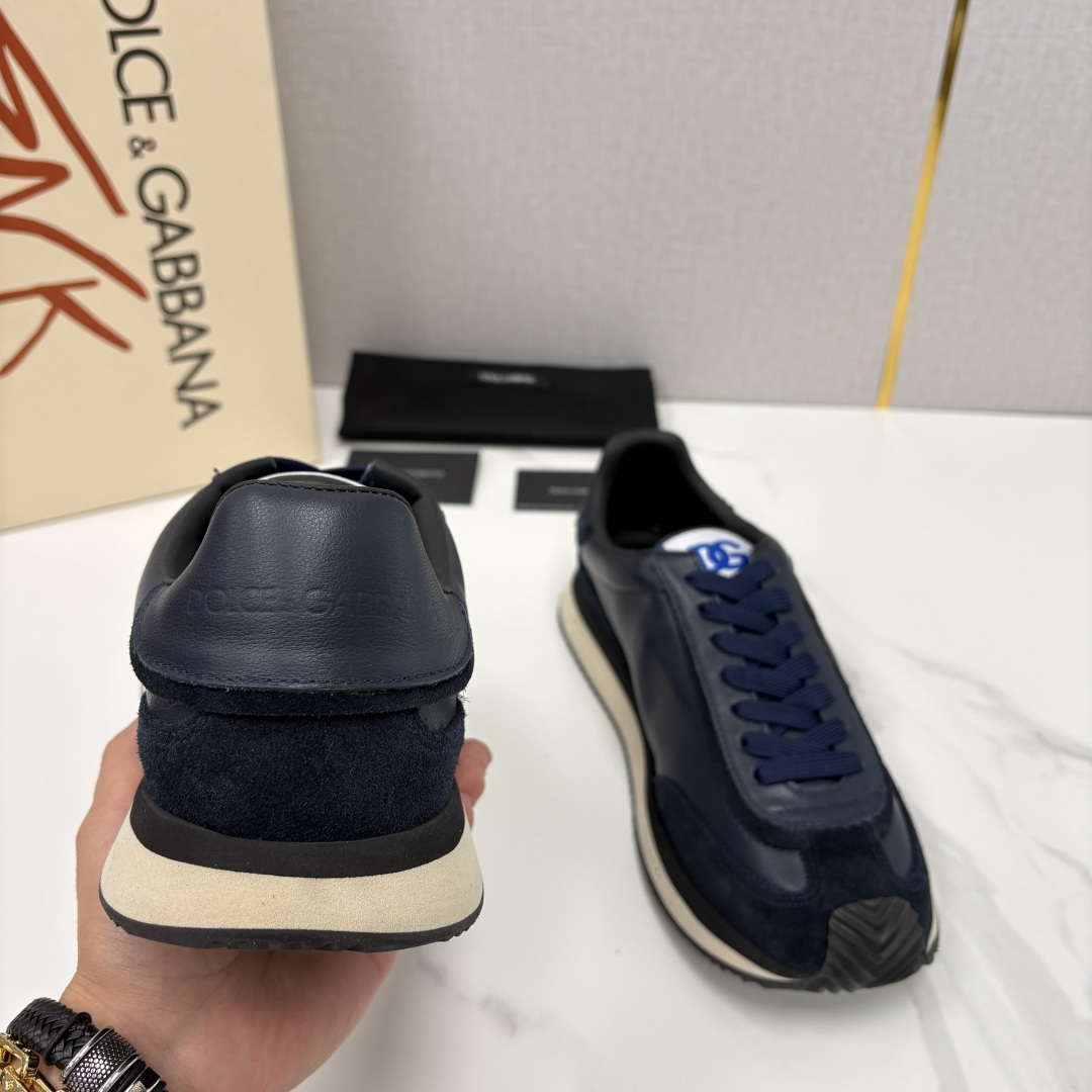 💋💍DG 家新品 Dolce &Gabban* 杜嘉～班纳 Cushion 牛皮拼接撞色休闲运动鞋 官方