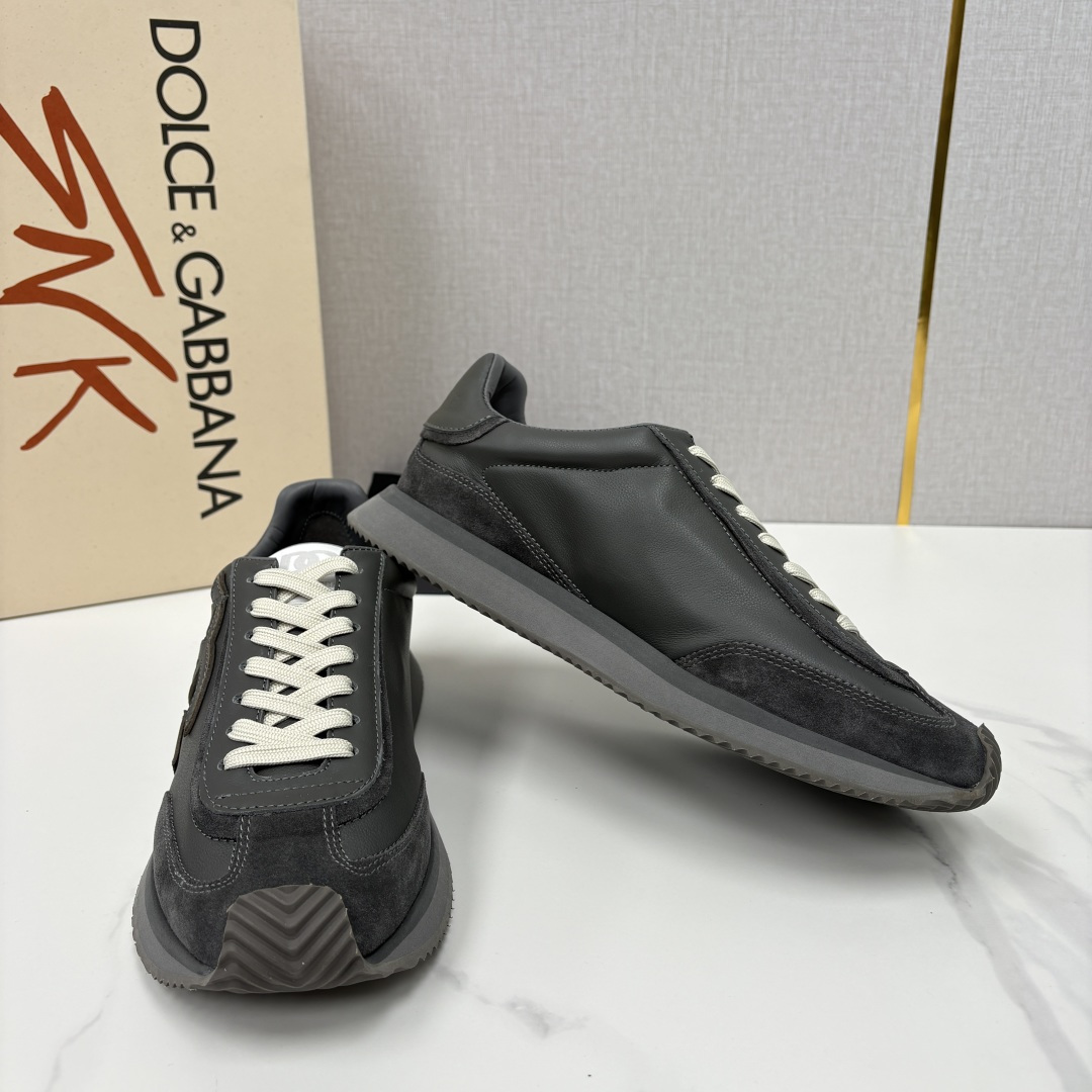 💋💍DG 家新品 Dolce &Gabban* 杜嘉～班纳 Cushion 牛皮拼接撞色休闲运动鞋 官方