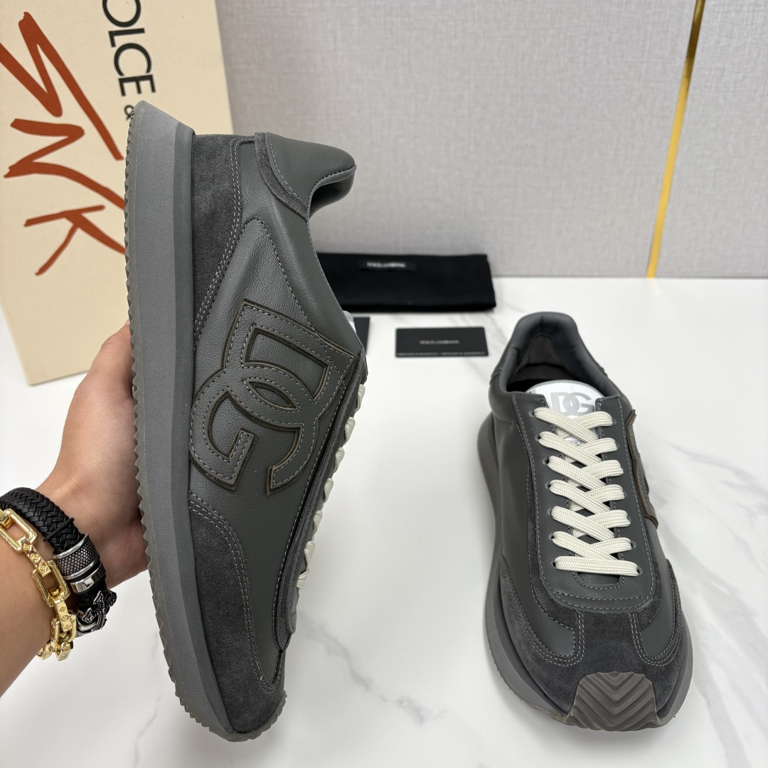 💋💍DG 家新品 Dolce &Gabban* 杜嘉～班纳 Cushion 牛皮拼接撞色休闲运动鞋 官方