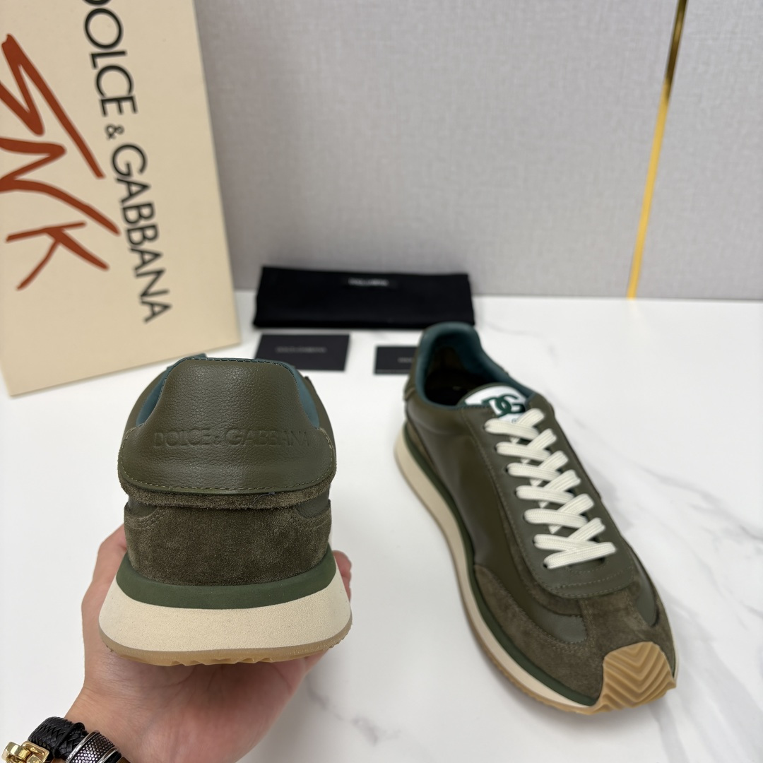 💋💍DG 家新品 Dolce &Gabban* 杜嘉～班纳 Cushion 牛皮拼接撞色休闲运动鞋 官方