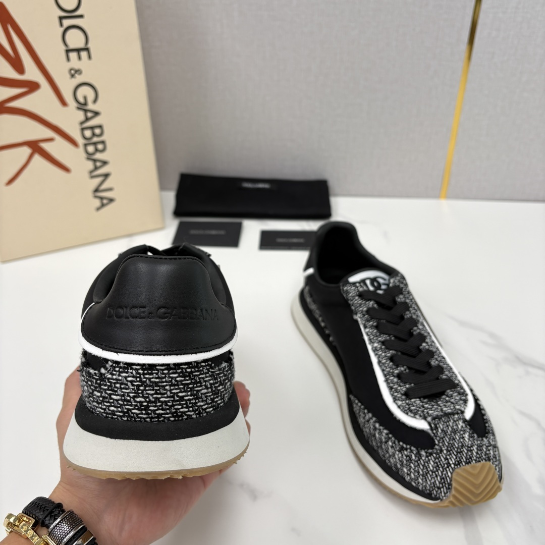 💋💍DG 家新品 Dolce &Gabban* 杜嘉～班纳 Cushion 牛皮拼接撞色休闲运动鞋 官方