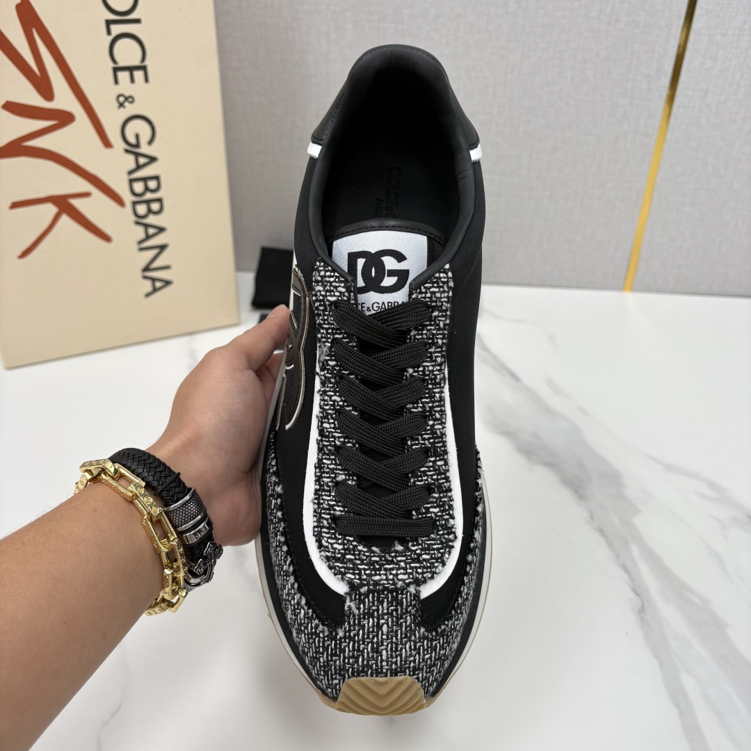 💋💍DG 家新品 Dolce &Gabban* 杜嘉～班纳 Cushion 牛皮拼接撞色休闲运动鞋 官方