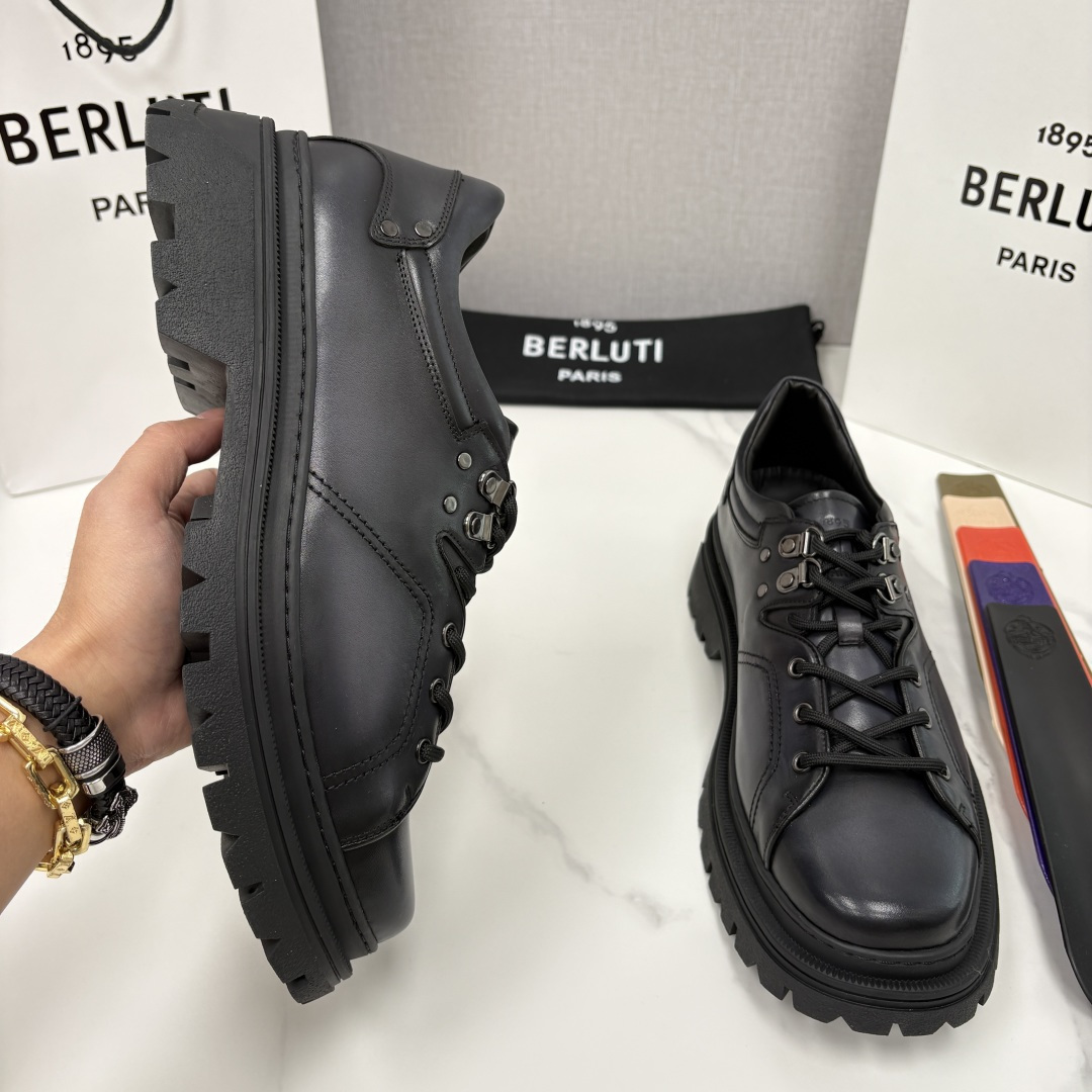 💋 💍 BERLUT* 布鲁提新品 Brunico 厚底皮鞋“貔貅”德比鞋 经典与创新的融合之作 是延续