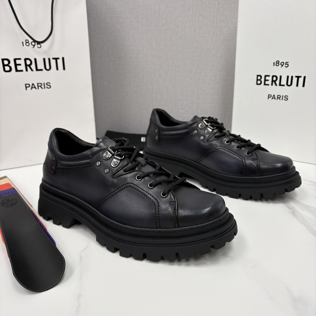 💋 💍 BERLUT* 布鲁提新品 Brunico 厚底皮鞋“貔貅”德比鞋 经典与创新的融合之作 是延续