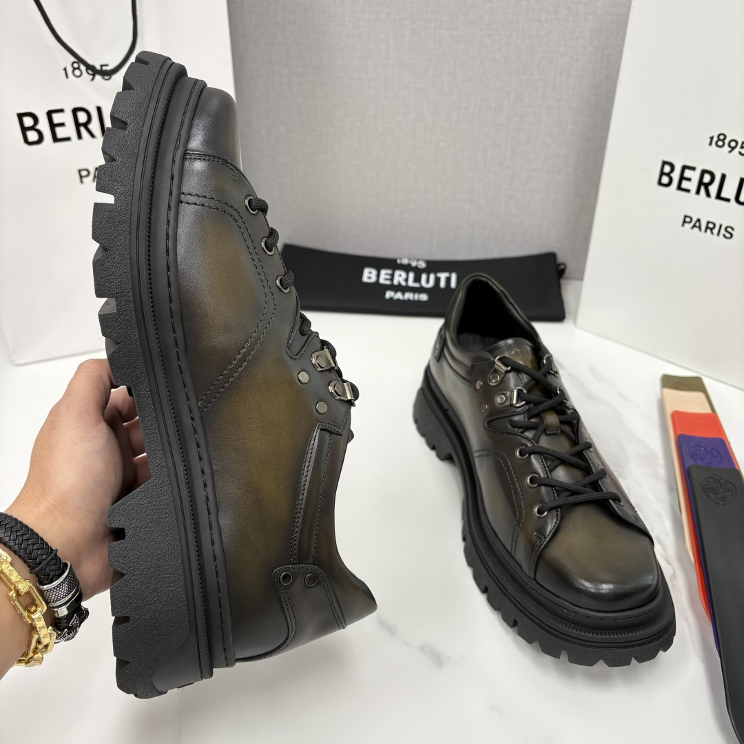💋 💍 BERLUT* 布鲁提新品 Brunico 厚底皮鞋“貔貅”德比鞋 经典与创新的融合之作 是延续