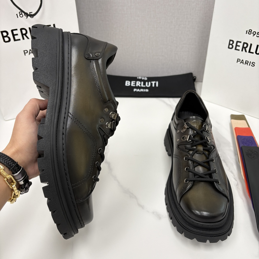 💋 💍 BERLUT* 布鲁提新品 Brunico 厚底皮鞋“貔貅”德比鞋 经典与创新的融合之作 是延续