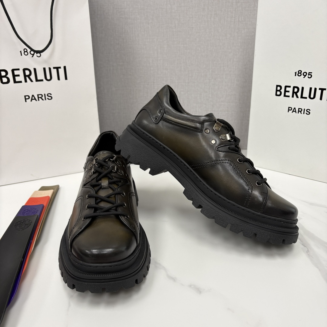 💋 💍 BERLUT* 布鲁提新品 Brunico 厚底皮鞋“貔貅”德比鞋 经典与创新的融合之作 是延续