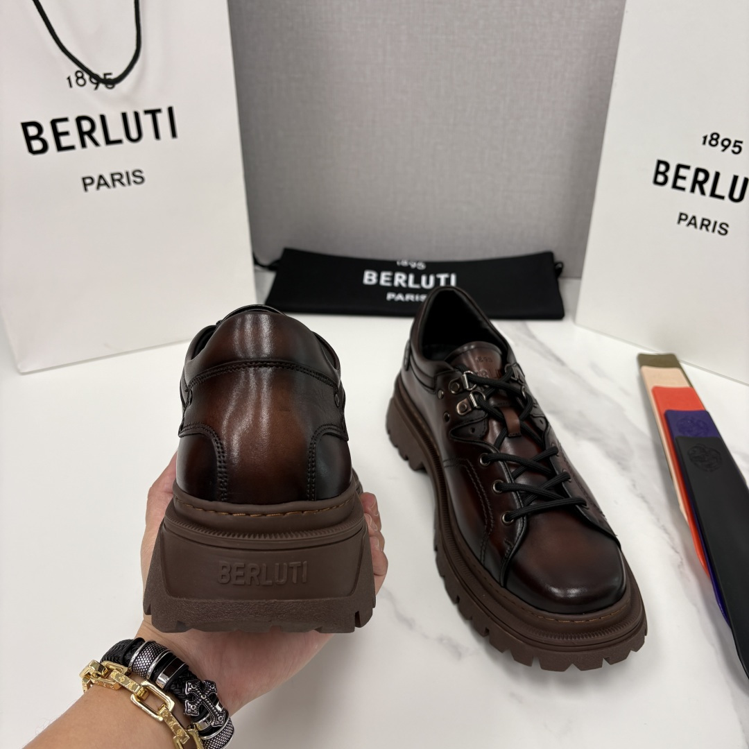 💋 💍 BERLUT* 布鲁提新品 Brunico 厚底皮鞋“貔貅”德比鞋 经典与创新的融合之作 是延续