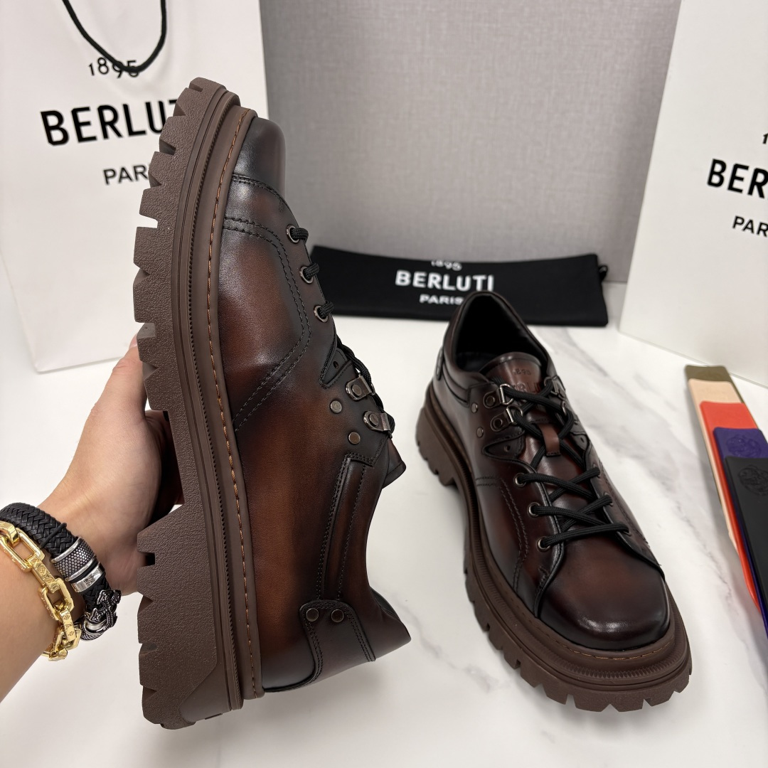 💋 💍 BERLUT* 布鲁提新品 Brunico 厚底皮鞋“貔貅”德比鞋 经典与创新的融合之作 是延续