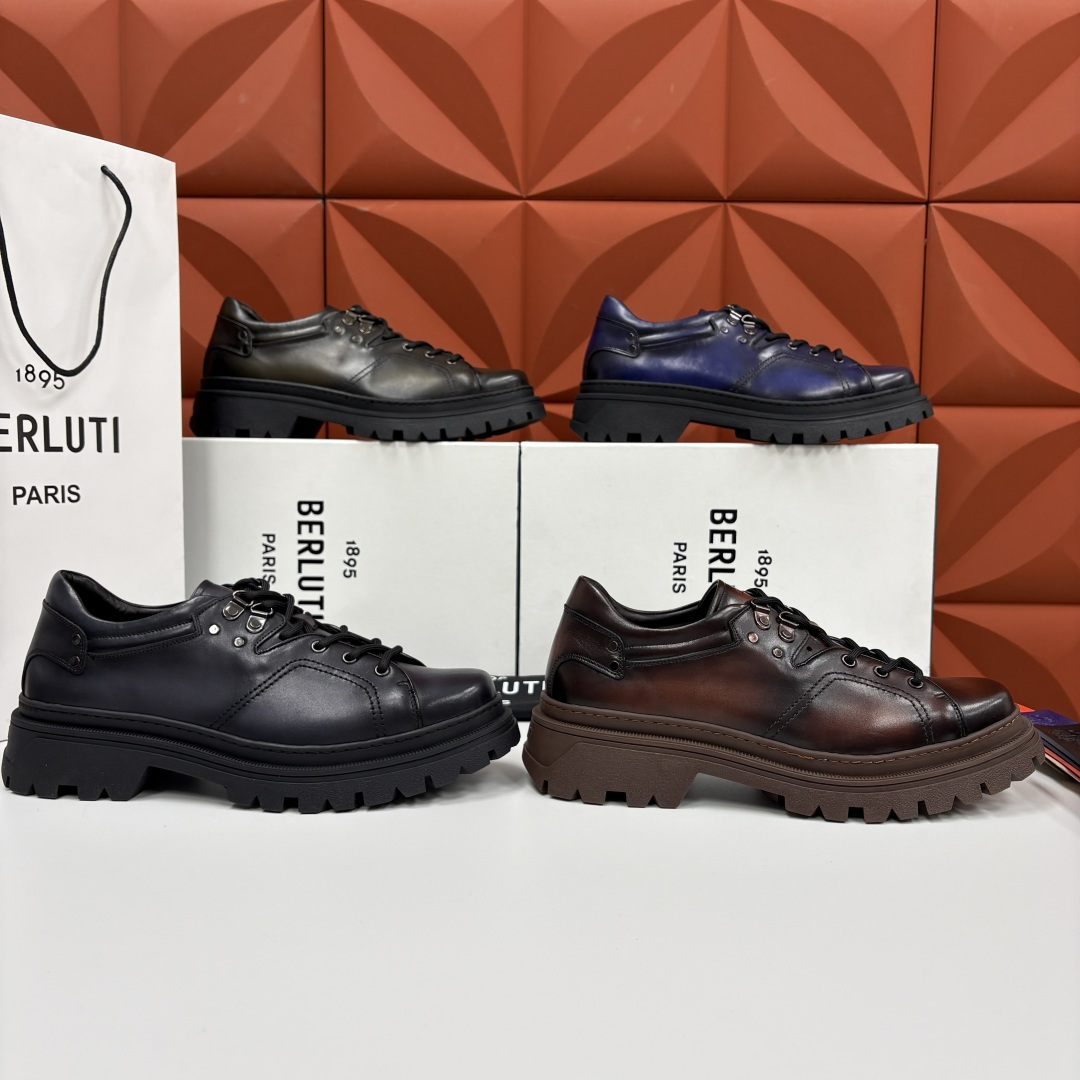 💋 💍 BERLUT* 布鲁提新品 Brunico 厚底皮鞋“貔貅”德比鞋 经典与创新的融合之作 是延续