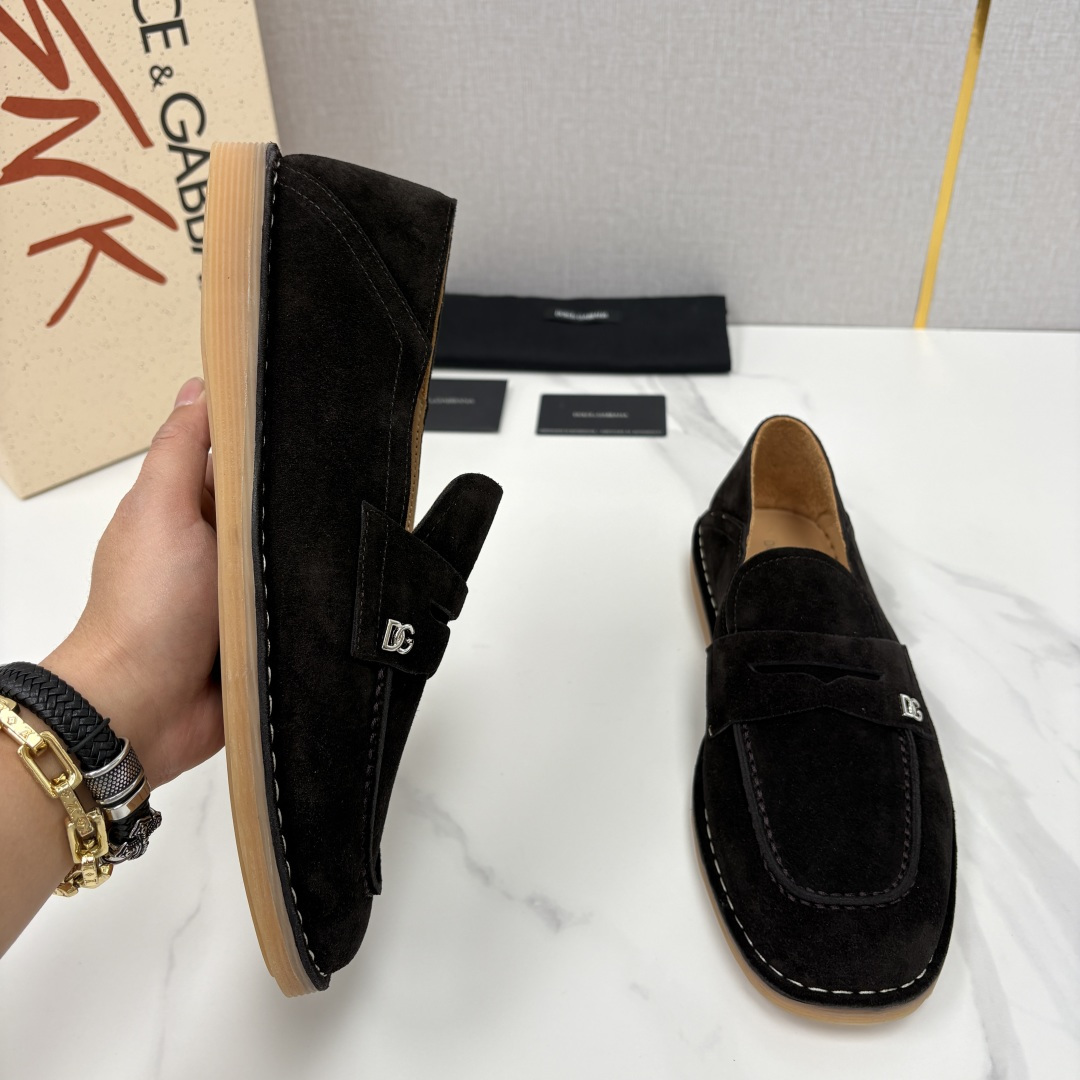 💋💍DG 家新品 杜嘉-班纳 Dolce&Gabbana* 牛皮莫卡辛鞋 官方 7,900 全新 New