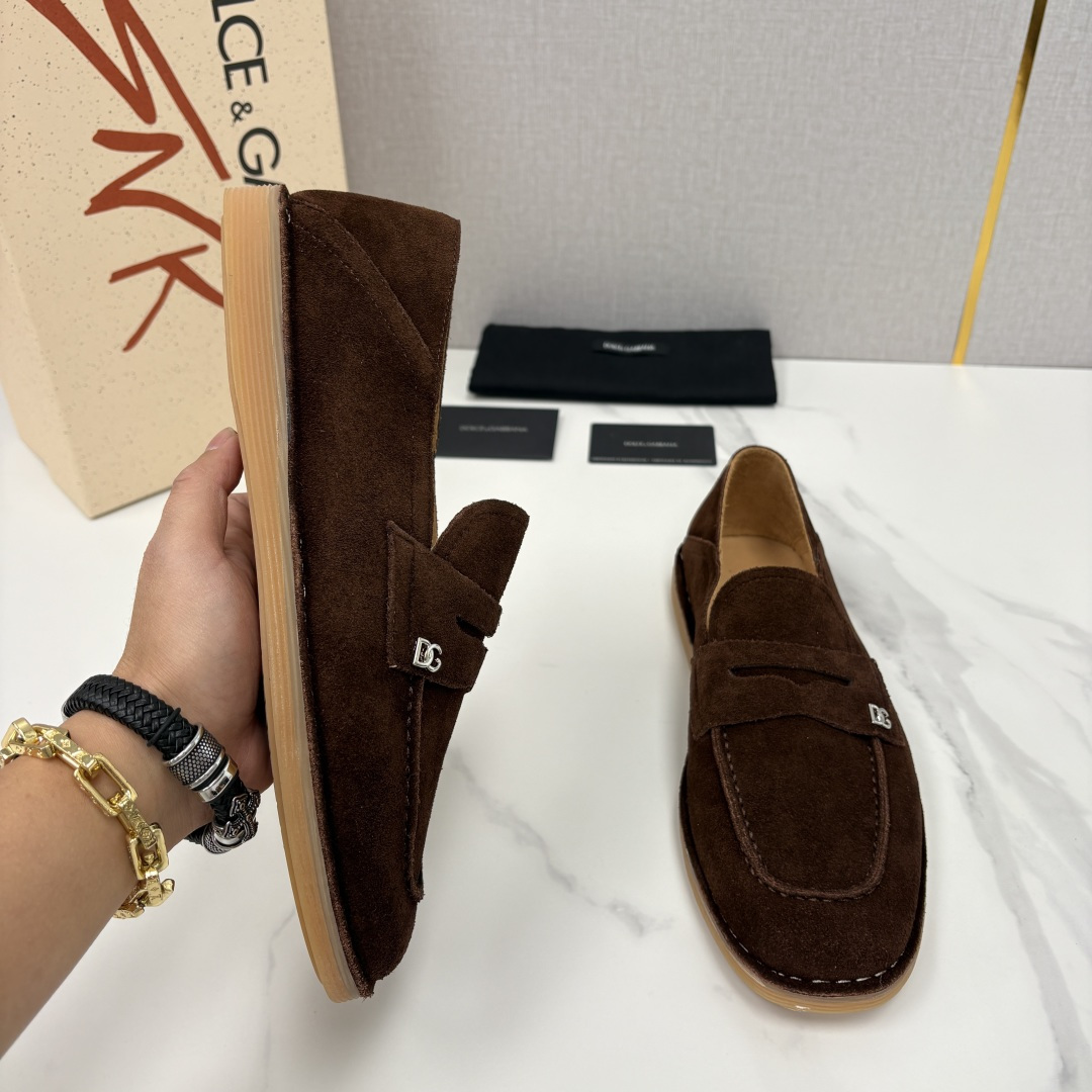 💋💍DG 家新品 杜嘉-班纳 Dolce&Gabbana* 牛皮莫卡辛鞋 官方 7,900 全新 New