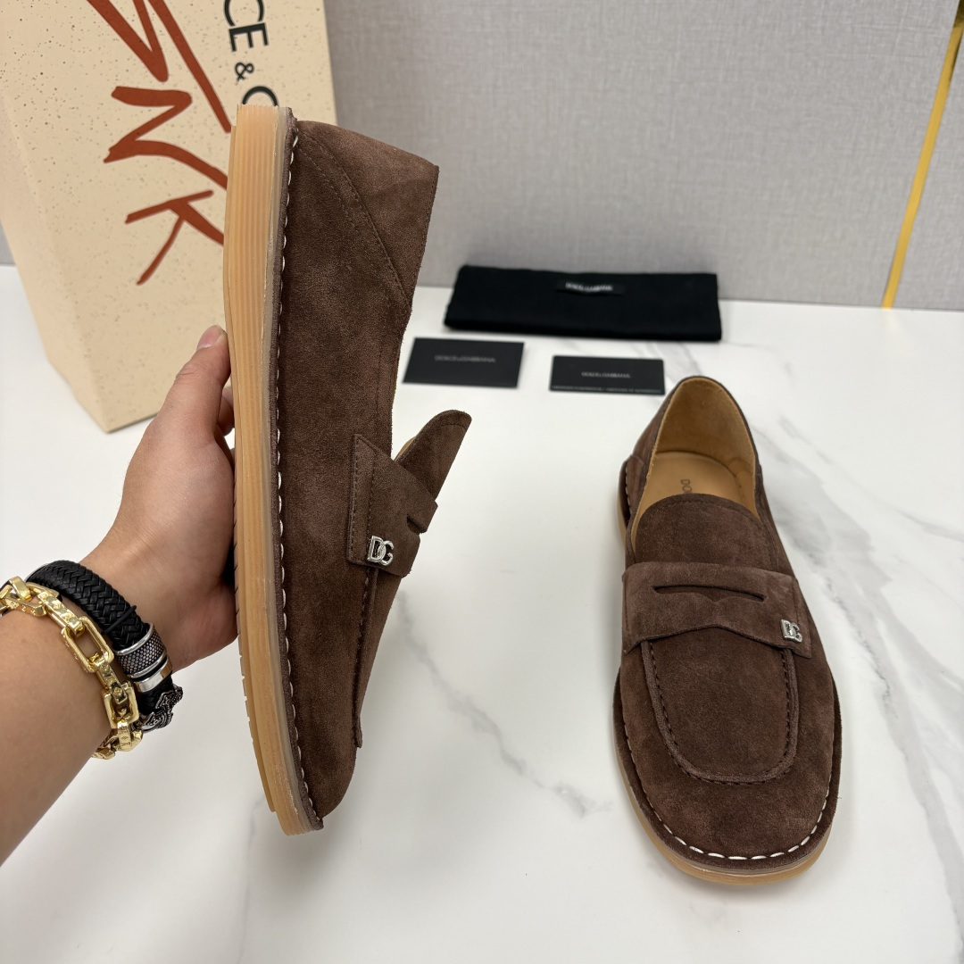 💋💍DG 家新品 杜嘉-班纳 Dolce&Gabbana* 牛皮莫卡辛鞋 官方 7,900 全新 New