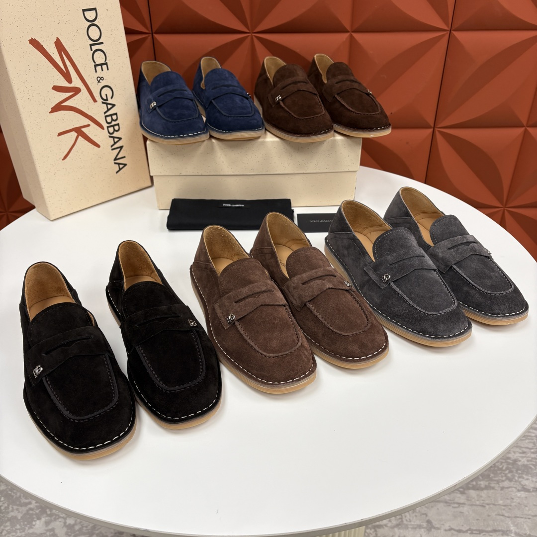 💋💍DG 家新品 杜嘉-班纳 Dolce&Gabbana* 牛皮莫卡辛鞋 官方 7,900 全新 New