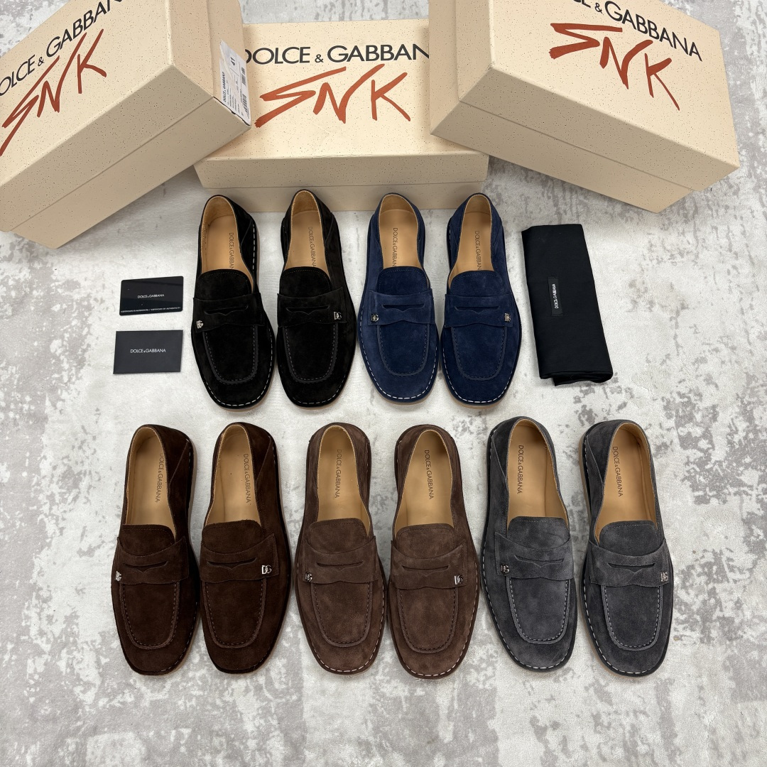 💋💍DG 家新品 杜嘉-班纳 Dolce&Gabbana* 牛皮莫卡辛鞋 官方 7,900 全新 New