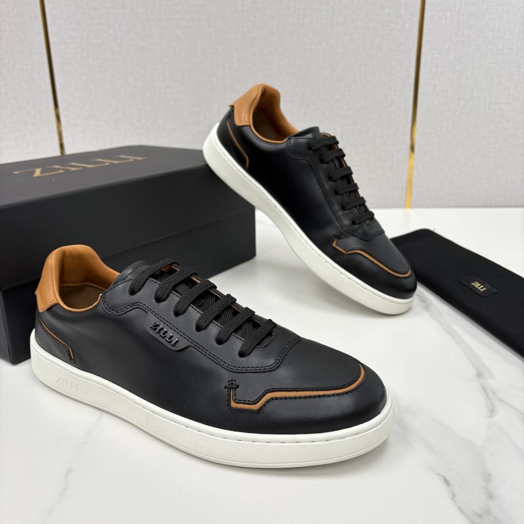 💋💍ZL家新品 Zill* 兹-利 是1970创立的法国高奢男装品牌 男士新款休闲鞋板鞋 撞色拼接的设计