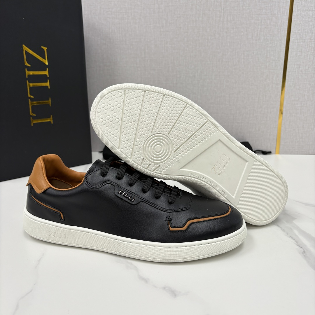 💋💍ZL家新品 Zill* 兹-利 是1970创立的法国高奢男装品牌 男士新款休闲鞋板鞋 撞色拼接的设计