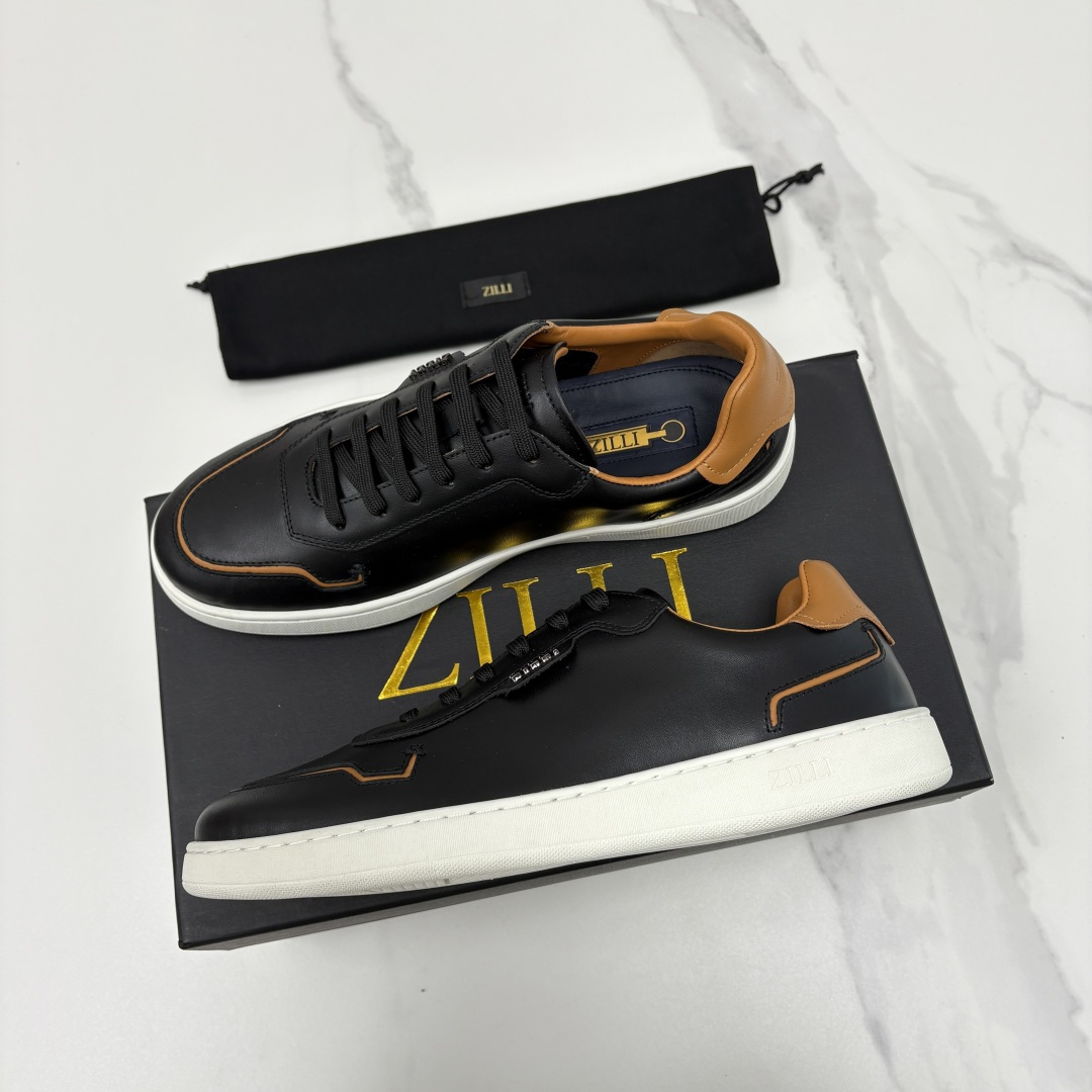 💋💍ZL家新品 Zill* 兹-利 是1970创立的法国高奢男装品牌 男士新款休闲鞋板鞋 撞色拼接的设计
