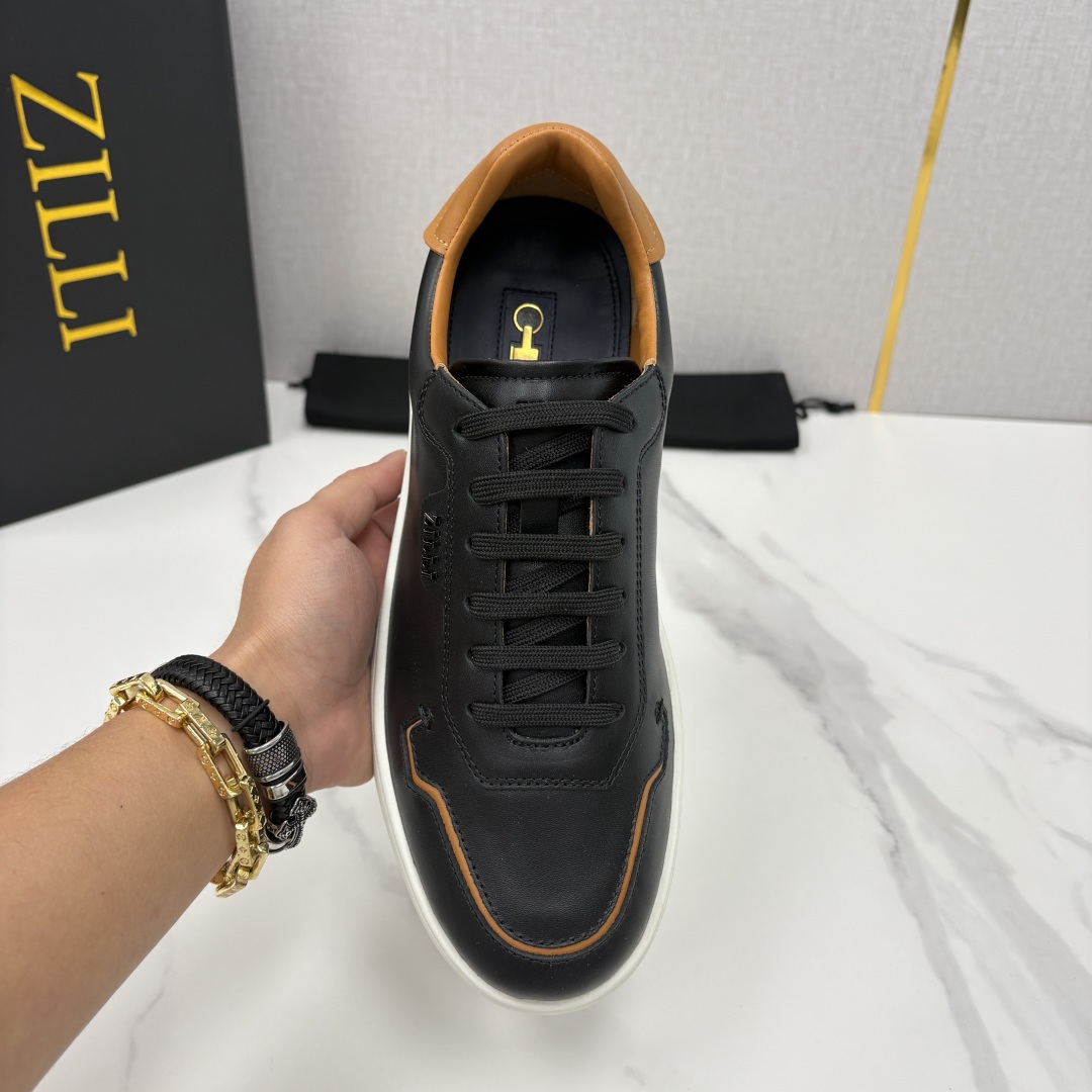 💋💍ZL家新品 Zill* 兹-利 是1970创立的法国高奢男装品牌 男士新款休闲鞋板鞋 撞色拼接的设计